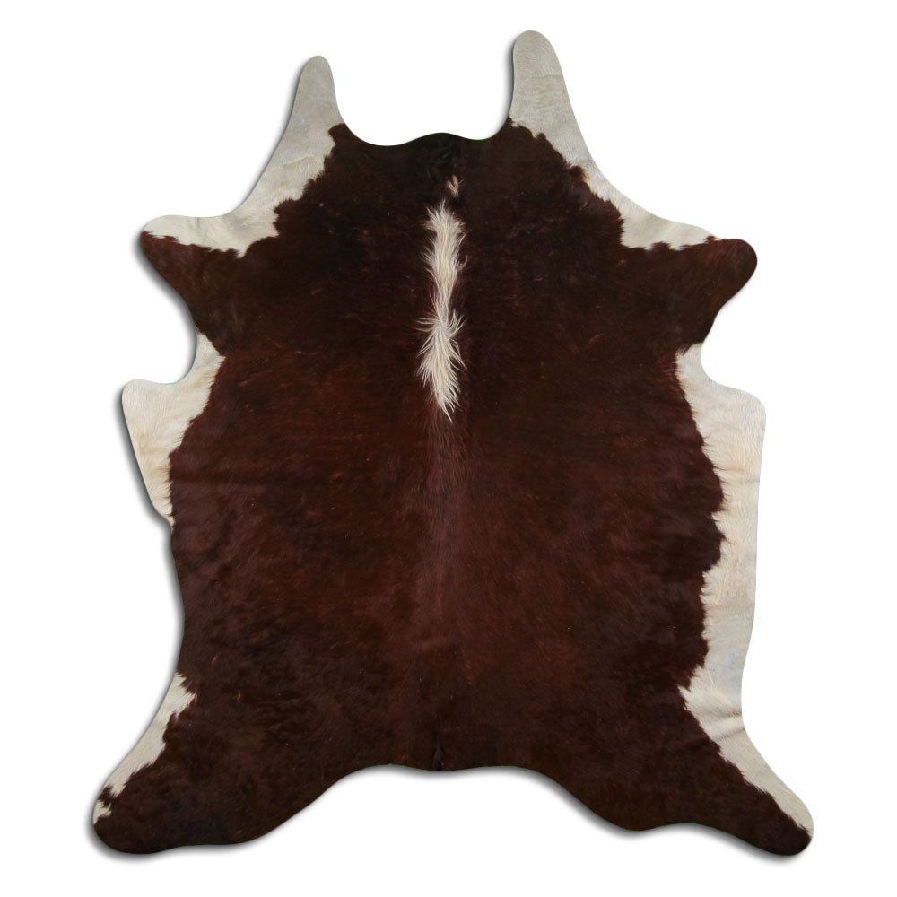 Peau de vache marron et blanche XL