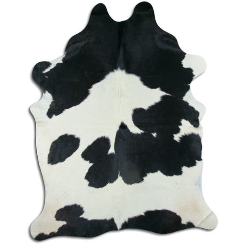 Peau de vache noire et blanche XXL