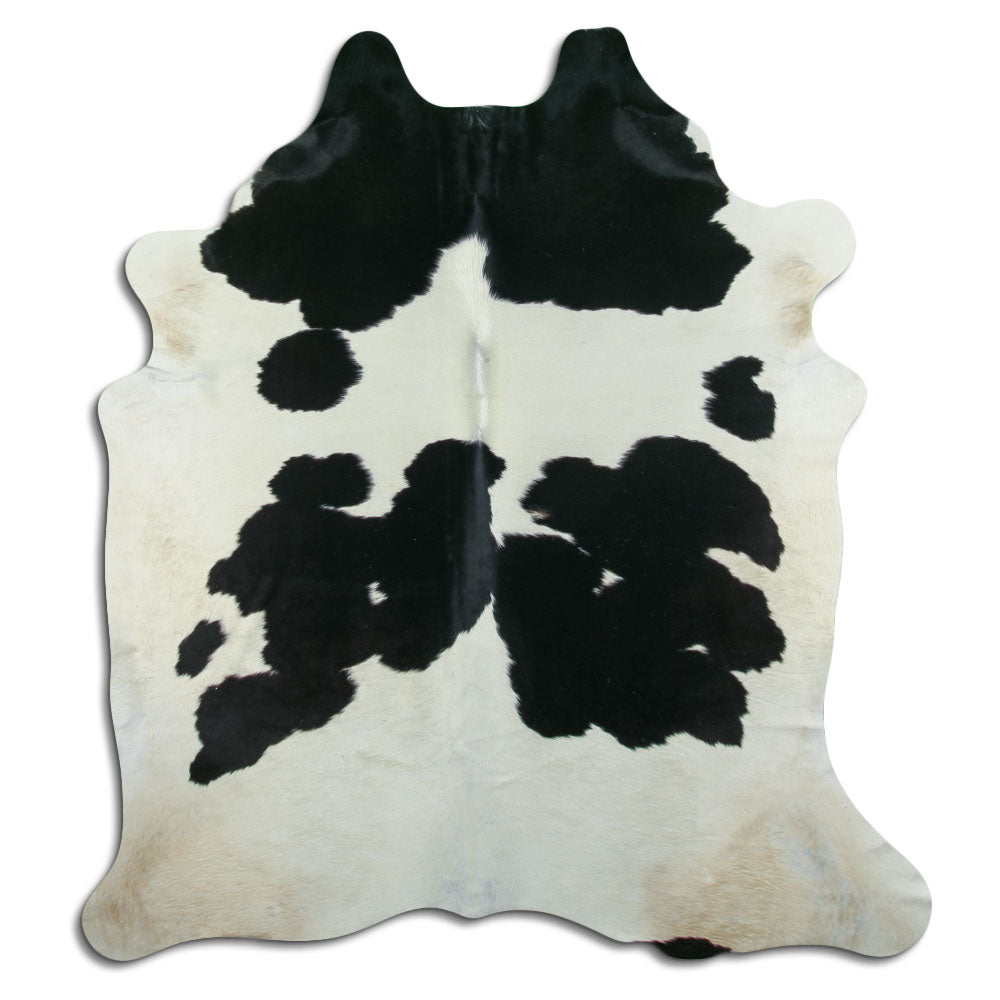 Peau de vache noire et blanche XXL