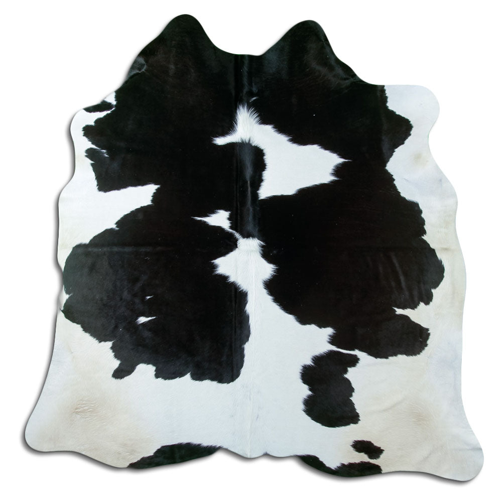Peau de vache noire et blanche L