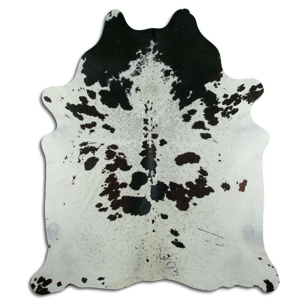Peau de vache noire et blanche XXL