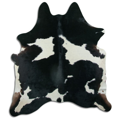 Peau de vache marron et blanche M