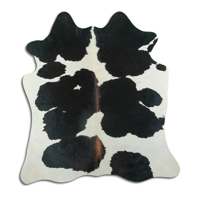 Peau de vache marron et blanche M