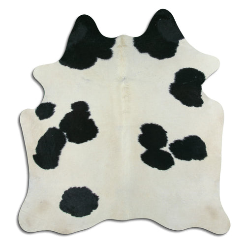 Peau de vache noire et blanche M