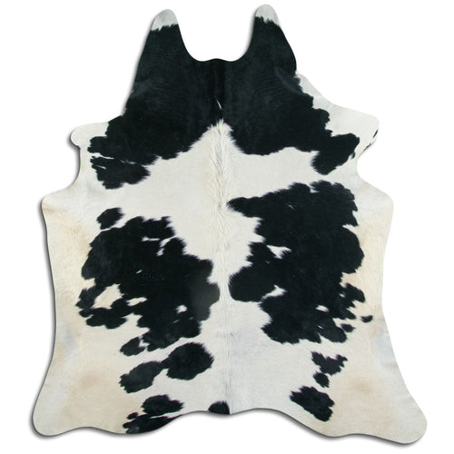 Peau de vache noire et blanche XL