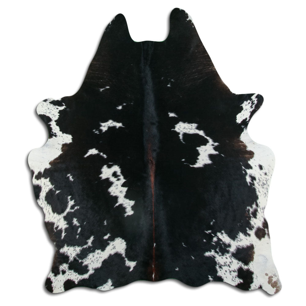 Peau de vache noire et blanche M
