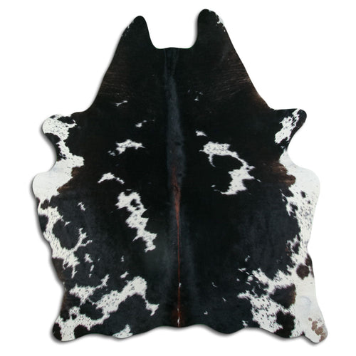 Peau de vache noire et blanche M