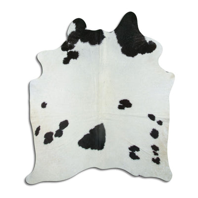 Peau de vache noire et blanche M