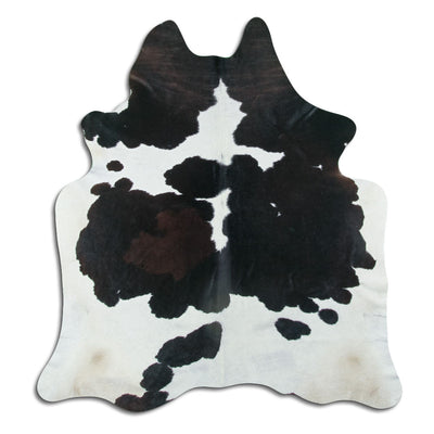Peau de vache marron et blanche L
