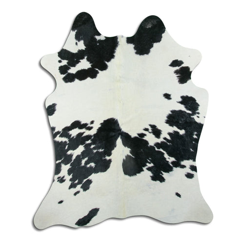 Peau de vache noire et blanche L