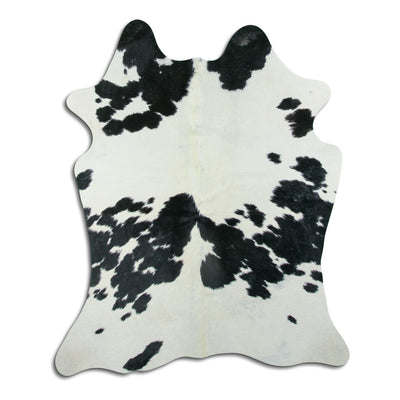 Peau de vache noire et blanche L