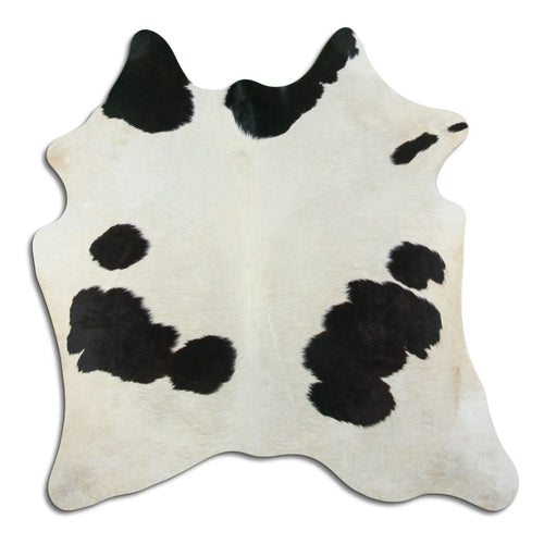 Peau de vache noire et blanche M