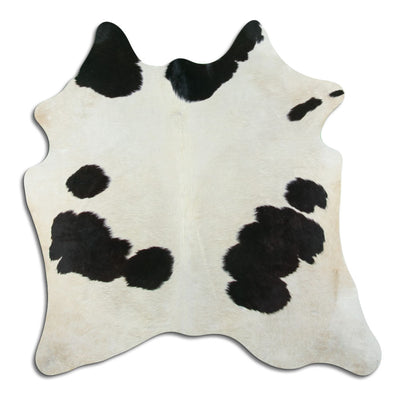 Peau de vache noire et blanche M