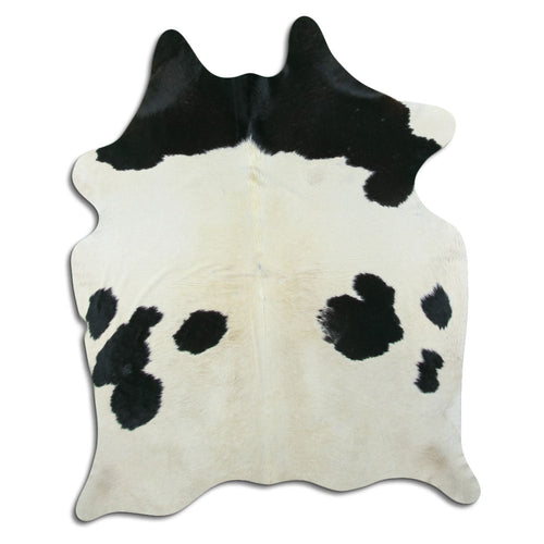 Peau de vache noire et blanche L