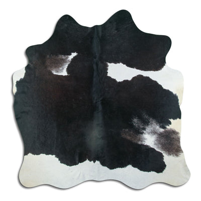 Peau de vache noire et blanche M