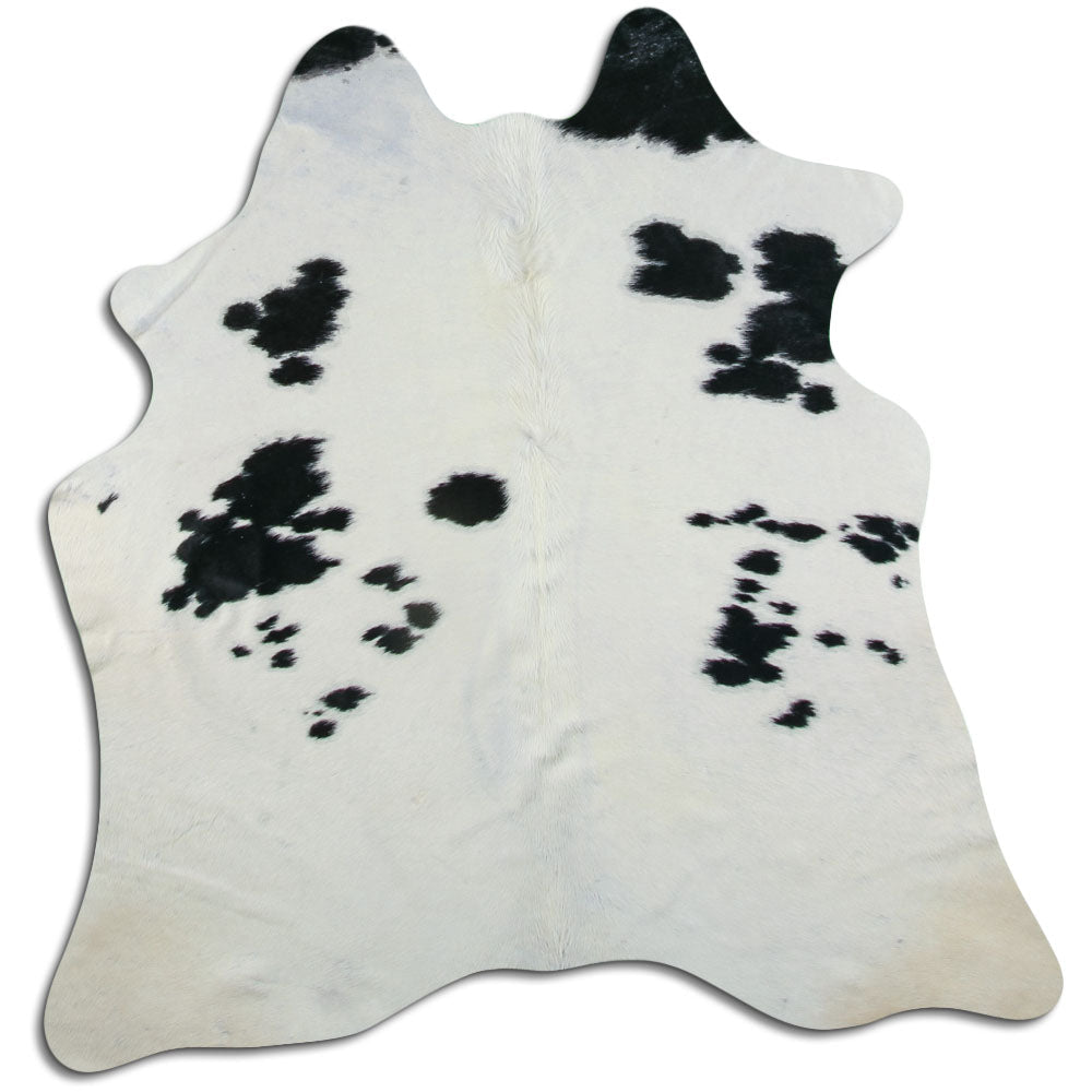 Peau de vache noire et blanche M