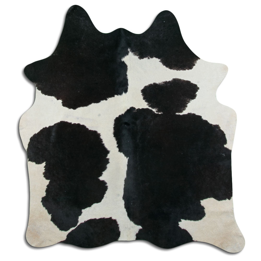 Peau de vache noire et blanche M