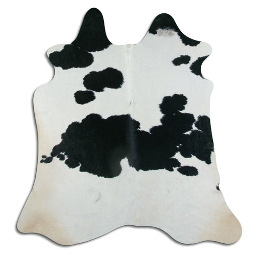Peau de vache noire et blanche M