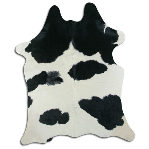 Peau de vache noire et blanche M