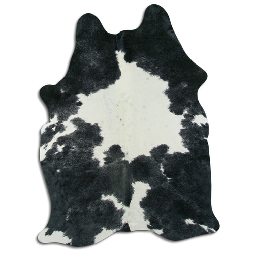Peau de vache noire et blanche M