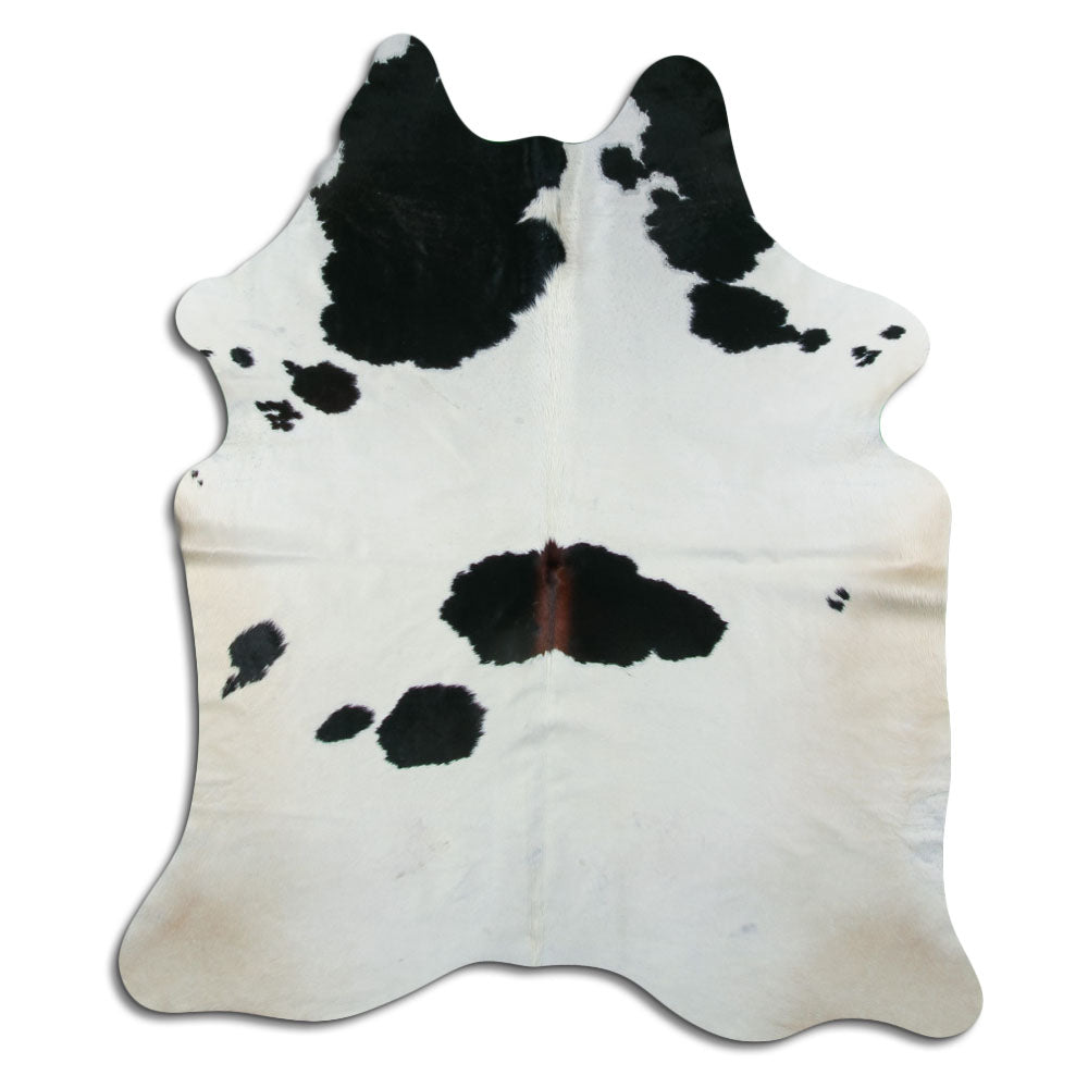 Peau de vache noire et blanche M