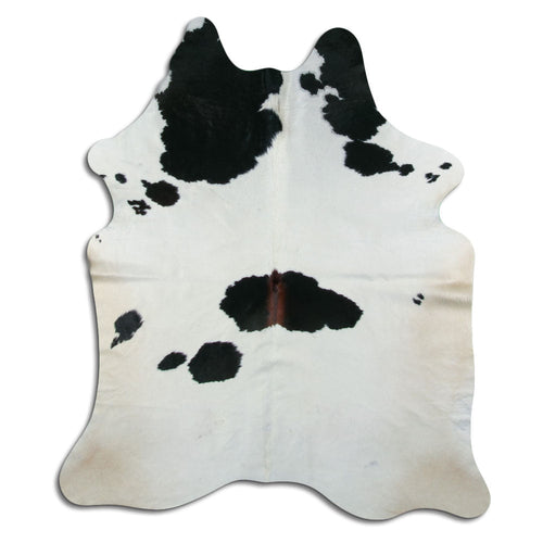 Peau de vache noire et blanche M