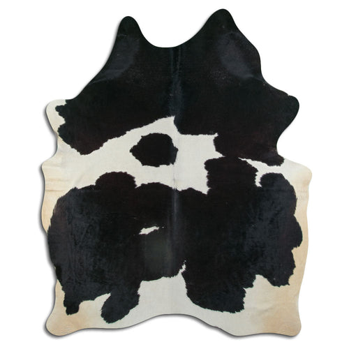 Peau de vache noire et blanche L