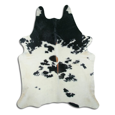 Peau de vache noire et blanche XXL