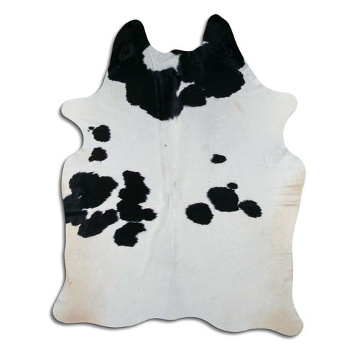 Peau de vache noire et blanche XXL