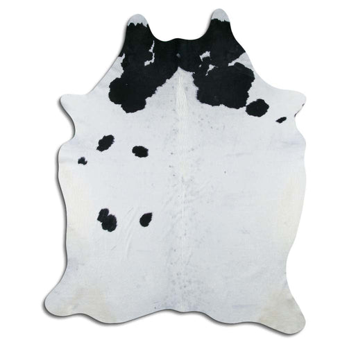 Peau de vache noire et blanche XL
