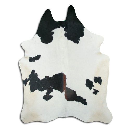 Peau de vache noire et blanche XXL