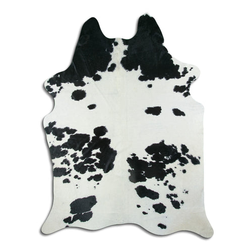 Peau de vache noire et blanche XXL