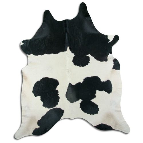Peau de vache noire et blanche XXL