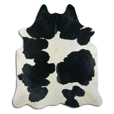 Peau de vache noire et blanche XXL
