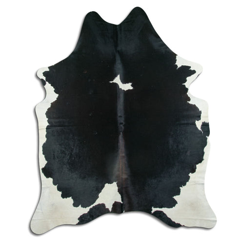 Peau de vache noire et blanche XXL