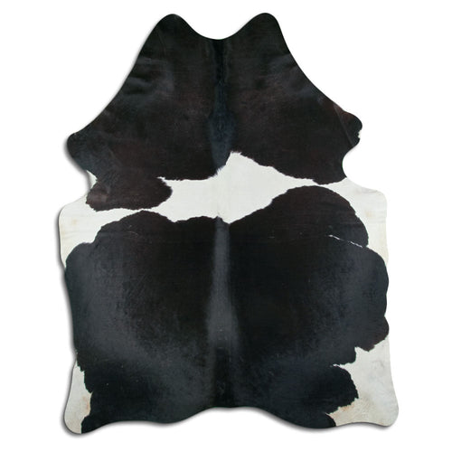Peau de vache noire et blanche XXL