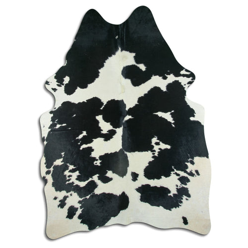 Peau de vache noire et blanche XXL