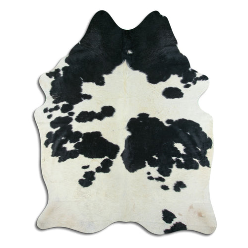 Peau de vache noire et blanche XXL