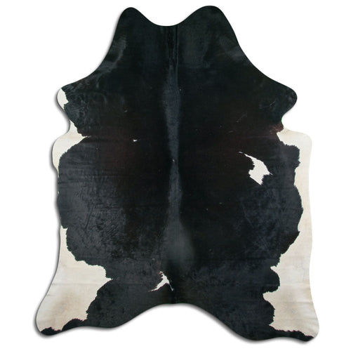Peau de vache noire et blanche XXL