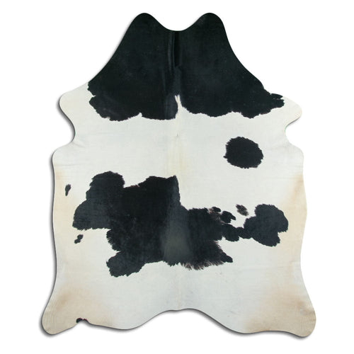 Peau de vache noire et blanche XXL