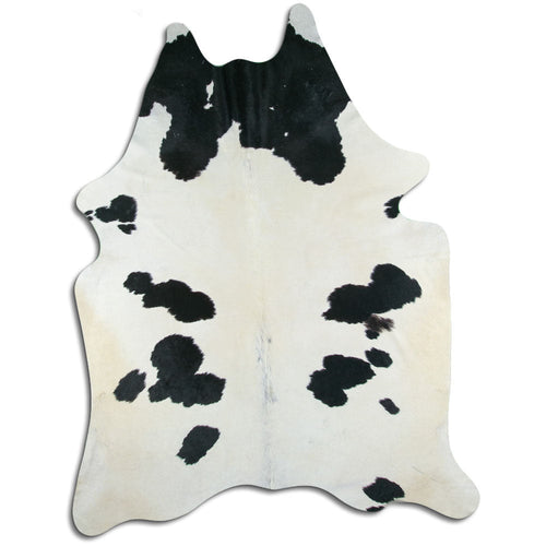 Peau de vache noire et blanche XXL