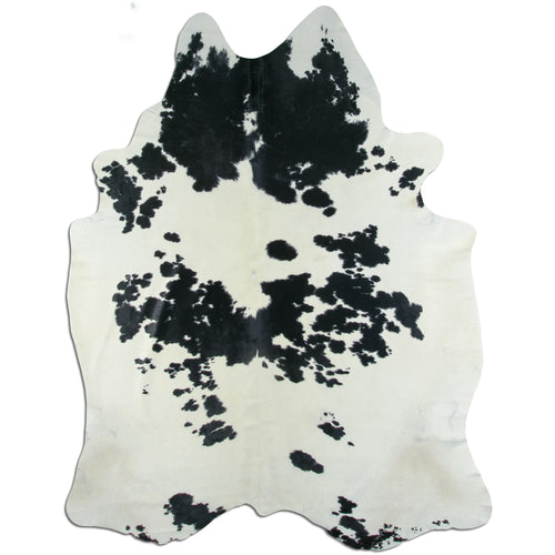 Peau de vache noire et blanche XXL