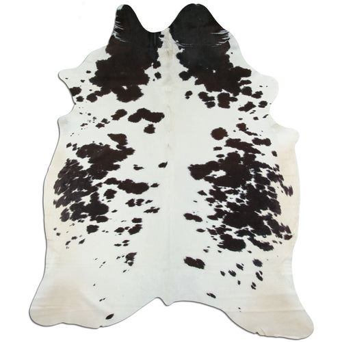 Peau de vache noire et blanche XXL