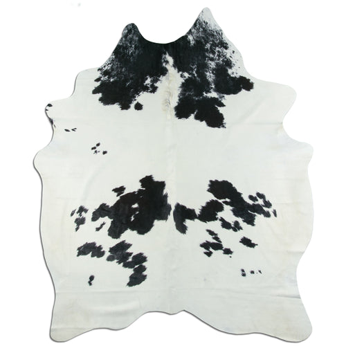 Peau de vache noire et blanche XL