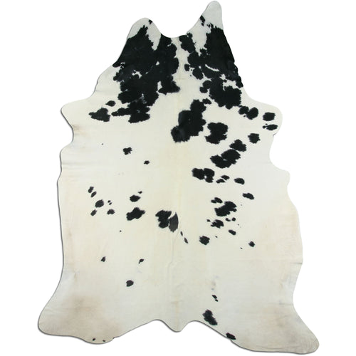 Peau de vache noire et blanche XXL