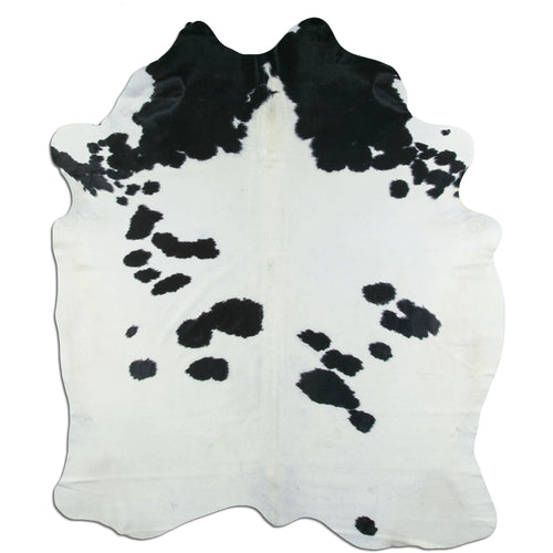 Peau de vache noire et blanche XXL