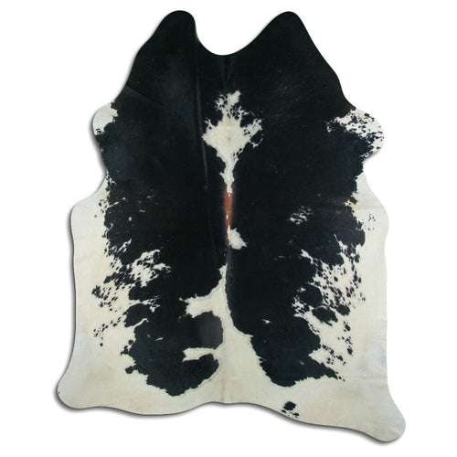 Peau de vache noire et blanche XXL