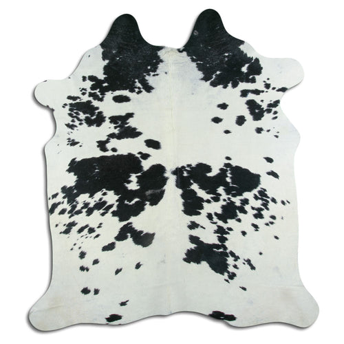 Peau de vache noire et blanche XL