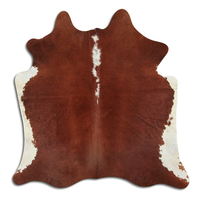 Peau de vache marron et blanche M