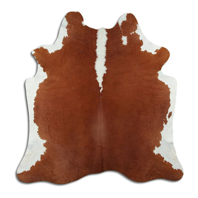 Peau de vache marron et blanche M